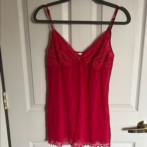 Victoria's Secret Red Lace Chemise